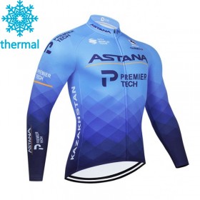 Maillot Cyclisme 2021 Astana-Premier Tech Hiver Thermal Fleece N001